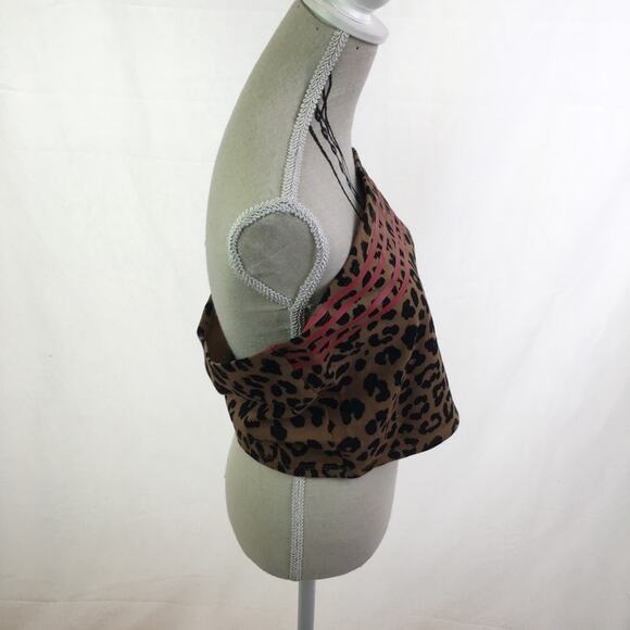 Flirtitude Active Crop Top Chocolate Leopard Large - Picture 7 of 16